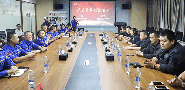 拴好生命安全“保险绳”，实现应急资源共建共享 ——“克拉维智能”受邀为“湖南省红十字蓝天救援队”的队员们培训 (图2)